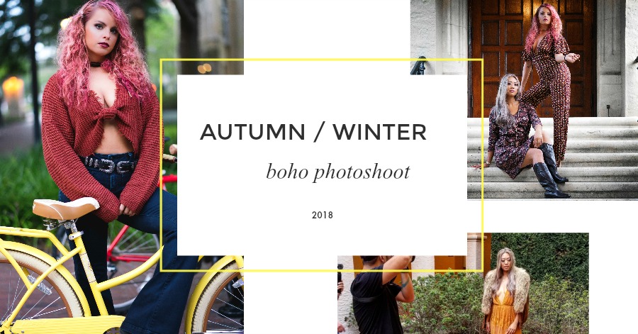 autumn winter boho photoshoot
